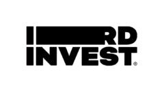 Logo de IRD Invest. Tout est écrit en lettre capitales noires trés épaisses. Sur une première ligne est écrit 