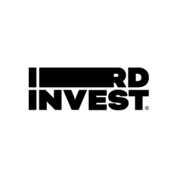 Logo de IRD Invest. Tout est écrit en lettre capitales noires trés épaisses. Sur une première ligne est écrit 