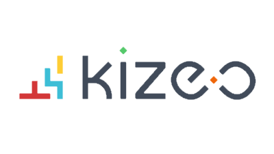 Logo Kizéo juste avant le nom 