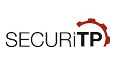 logo SecuriTP - tout est écrit en lettre capitales noires. les lettres 