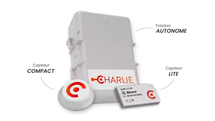 Ensemble de capteurs, puce gps, traceurs et trackers charlie solutions