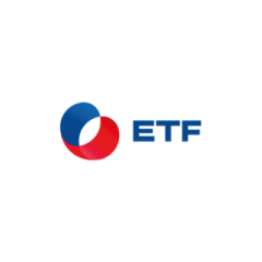 Logo ETF. c'est écrit 