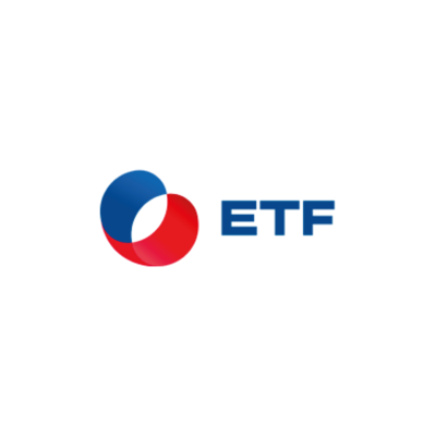 Logo ETF. c'est écrit 